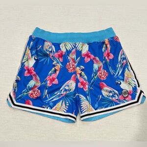 Chubbies Courtside Mesh Shorts limited edition tropical bird print 6” Size XL